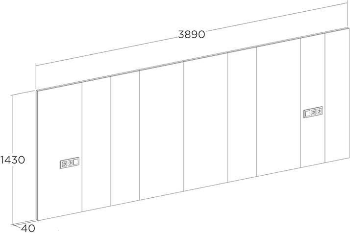 Схема стеновых панелей в шпоне американского ореха