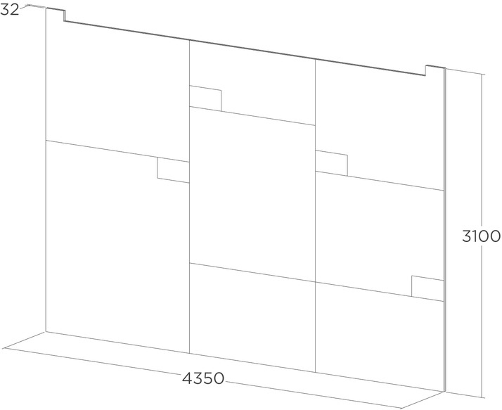 Схема стеновых панелей в шпоне дуба